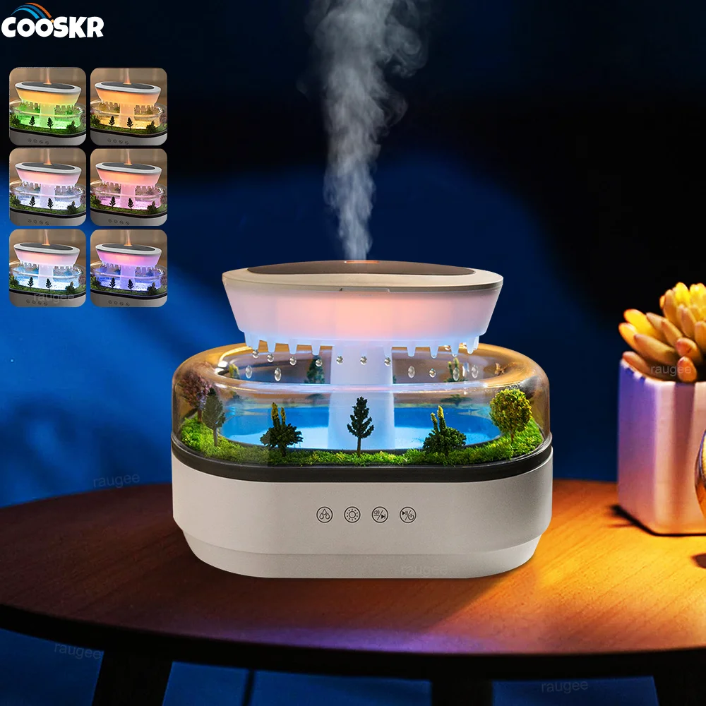 Aroma Humidifier Fragrance Diffuser Room Essential Oil Diffuser Home Aromatherapy Air Humidifier with Colorful Light and Music