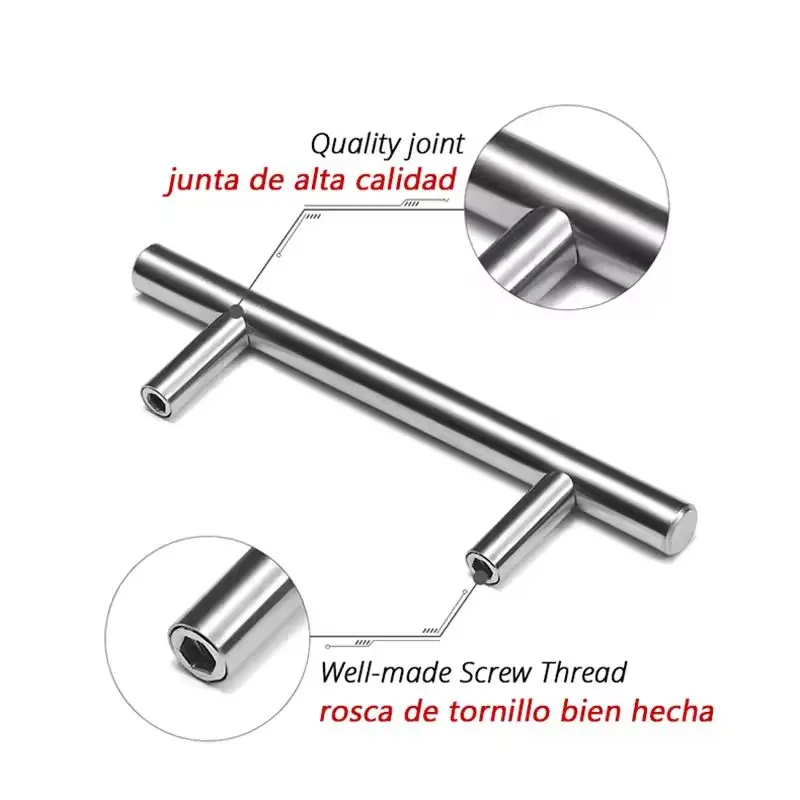 1/6/12Pcs Modern Stainless Steel Cabinet Pulls Modern Arch Design Brushed Metal Furniture Drawer Pull Hardware Pulls Bar Handle