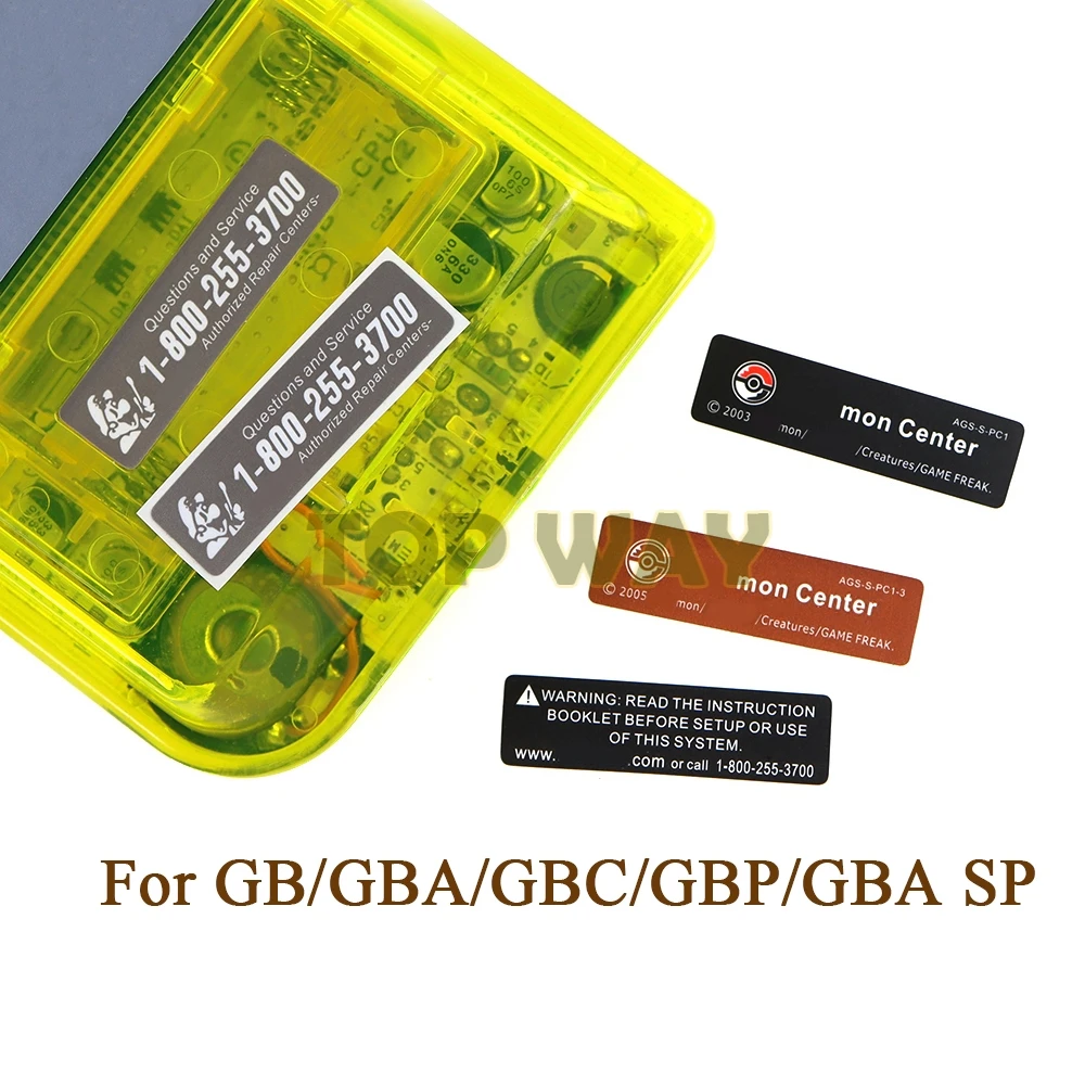 20PCS FOR GameBoy Console Label Battery Cover Sticker FOR GBA GBC GBP GBA SP Console Universal Battery Cover Back Sticker