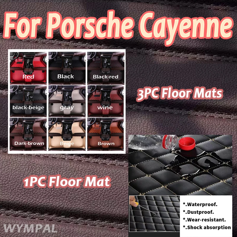 

Luxury Car floor mats for Porsche Cayenne 2011 2012 2013 2014 2015 2016 2017 auto foot Pads automobile Custom Accessories