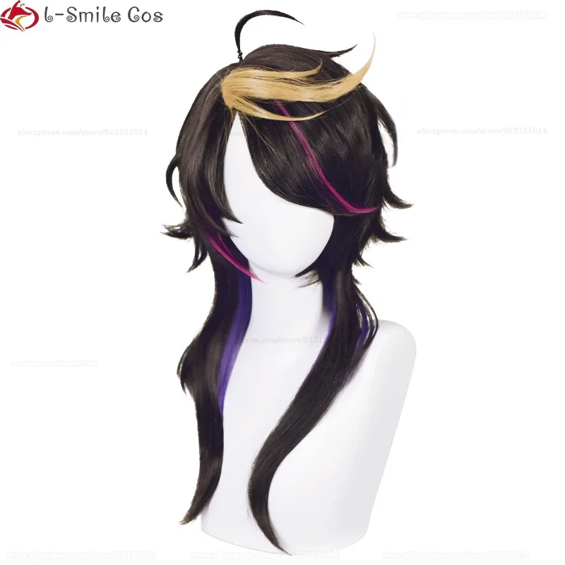 VTuber NIJISANJI ShuYamino Cosplay Wig 50cm Long Shu Yamino Heat Resistant Synthetic Hair Anime Party ShuYamino Wigs Wig Cap