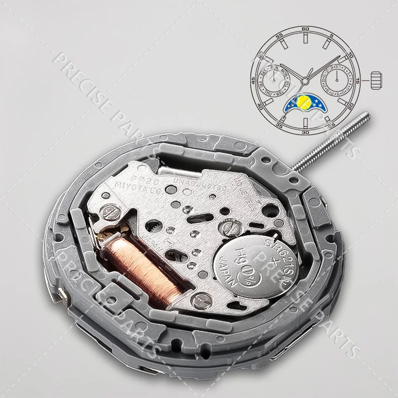 High Quality Electronic 6P20 New Five Pin Quartz Movement Watch Movement Accessories, Authentic Japanese 6P20 Movement ﻿