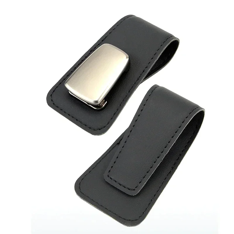 Multifunction Car Sun Visor Glasses Clip Leather Eyeglasses Clip Automobile Sunglasses Holder Card Case Auto Interior Accessorie