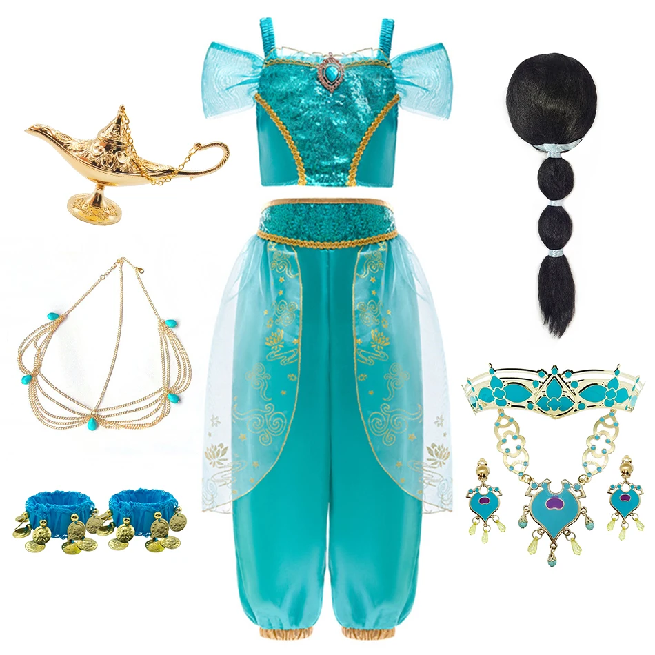 الياسمين تأثيري الأميرة ملابس الفتيات هالوين كرنفال تمويه موضوع حفلة زي الأطفال مرحلة الأداء وتتسابق #1