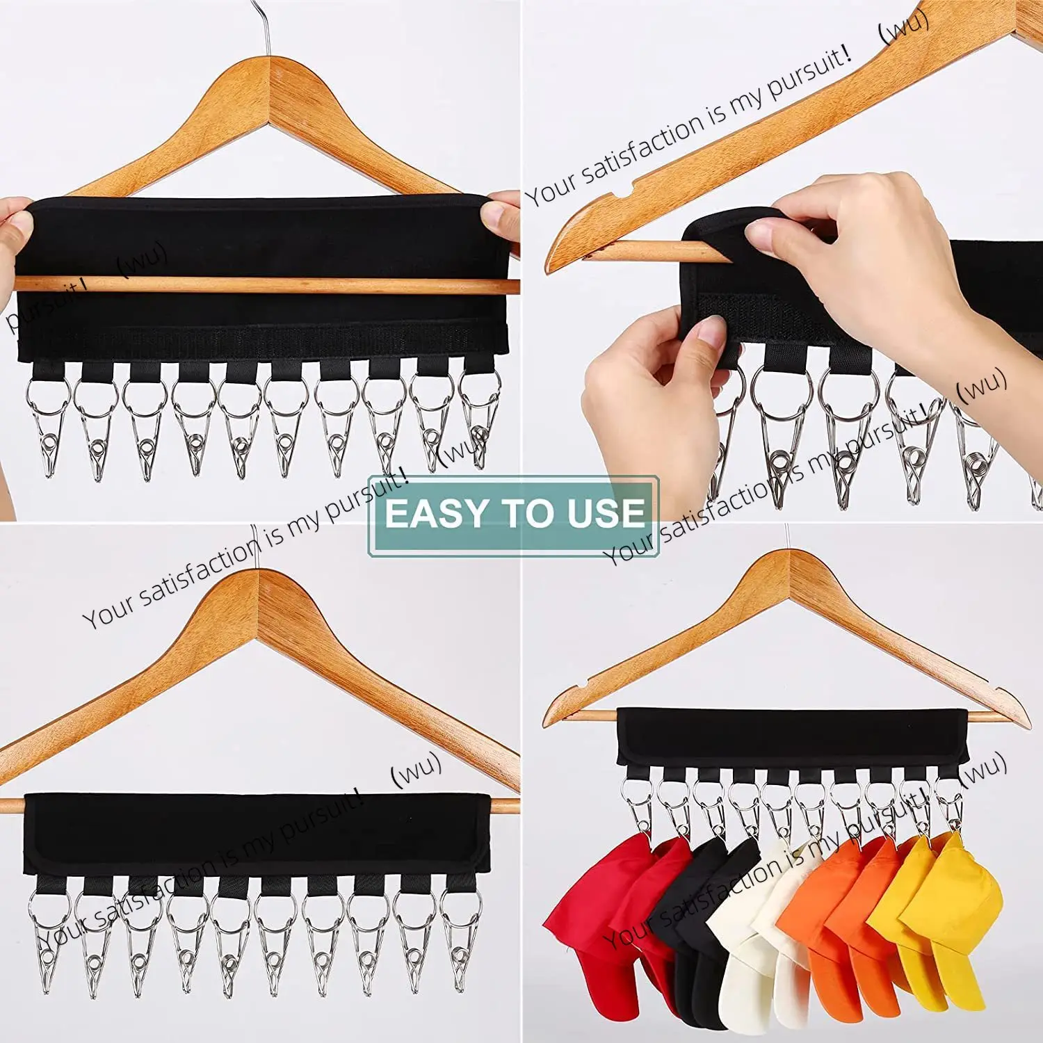 Multifunctional hat clip storage artifact spring stainless steel clip clothes socks drying clip seamless storage