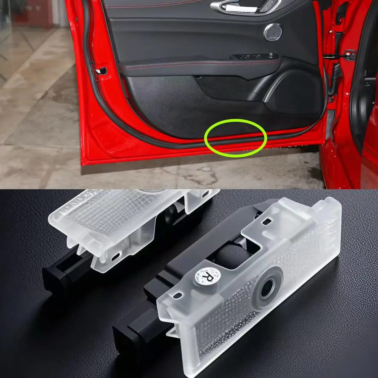 

2 шт. для Alfa Romeo, аксессуары Giulietta 2011-2019 Stelvio Giulia 2017-2023 2021, автомобильная светодиодная лампа для проектора дверей, приветственный свет