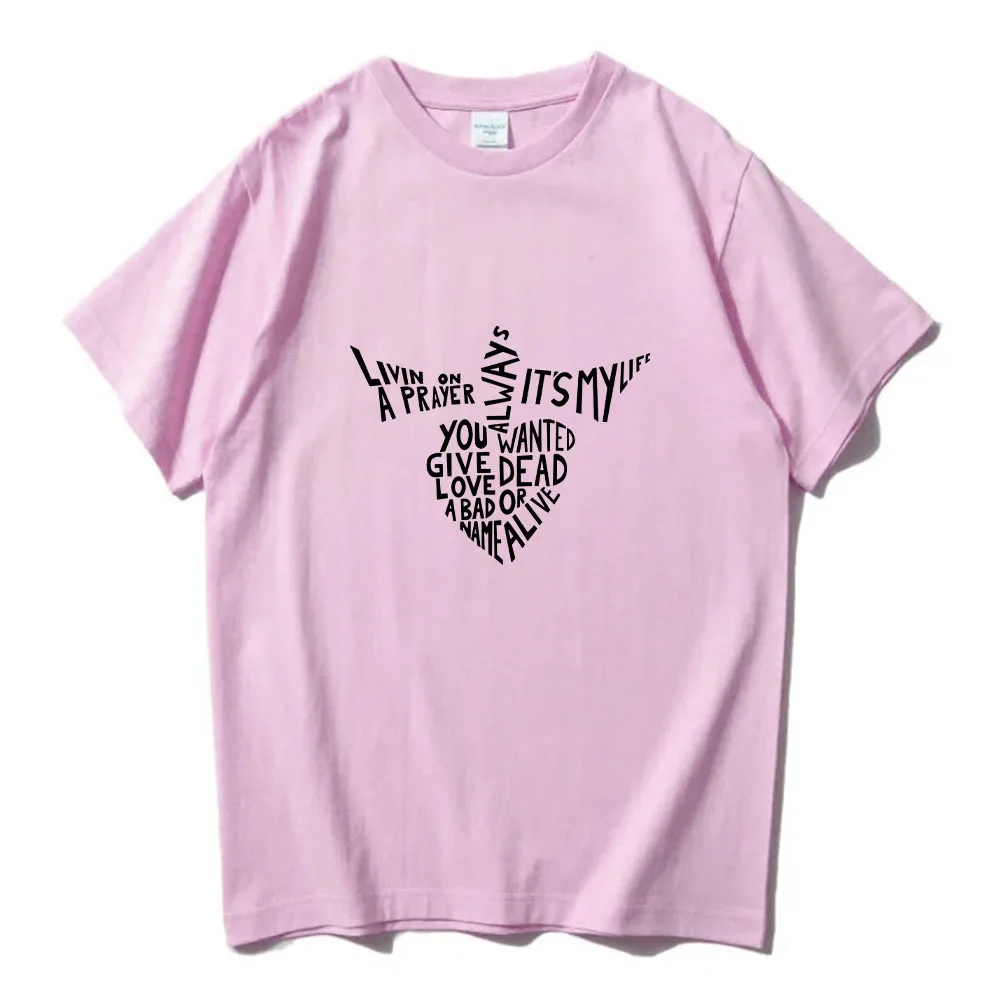 

Футболка BonJovi Funko Fashion, готическая эстетика, мужская и женская футболка, летняя футболка с круглым вырезом, Ropa Hombre, повседневная одежда