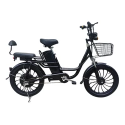 Manufacturer,OEM,20 Inch Fat Tire Household Electric Bike Two Seat Storage Basket 350W E-bike Lithium Battery Electric Bicycle