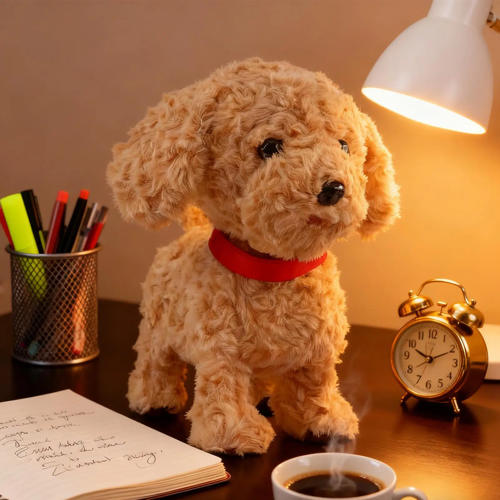 リアルなロボット犬ぬいぐるみ、ソフトでスマートなおもちゃ、タッチセンサーAIロボット犬、音声模倣機能付き、子供、男の子、女の子向け、新年、誕生日プレゼント