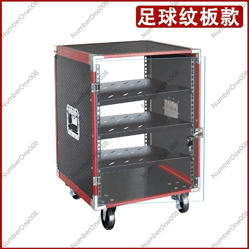

12U Mobile Performance Amplifier Cabinet | Integrated Outdoor Mobile Audio Rack | Wheeled Portable Equipment Case