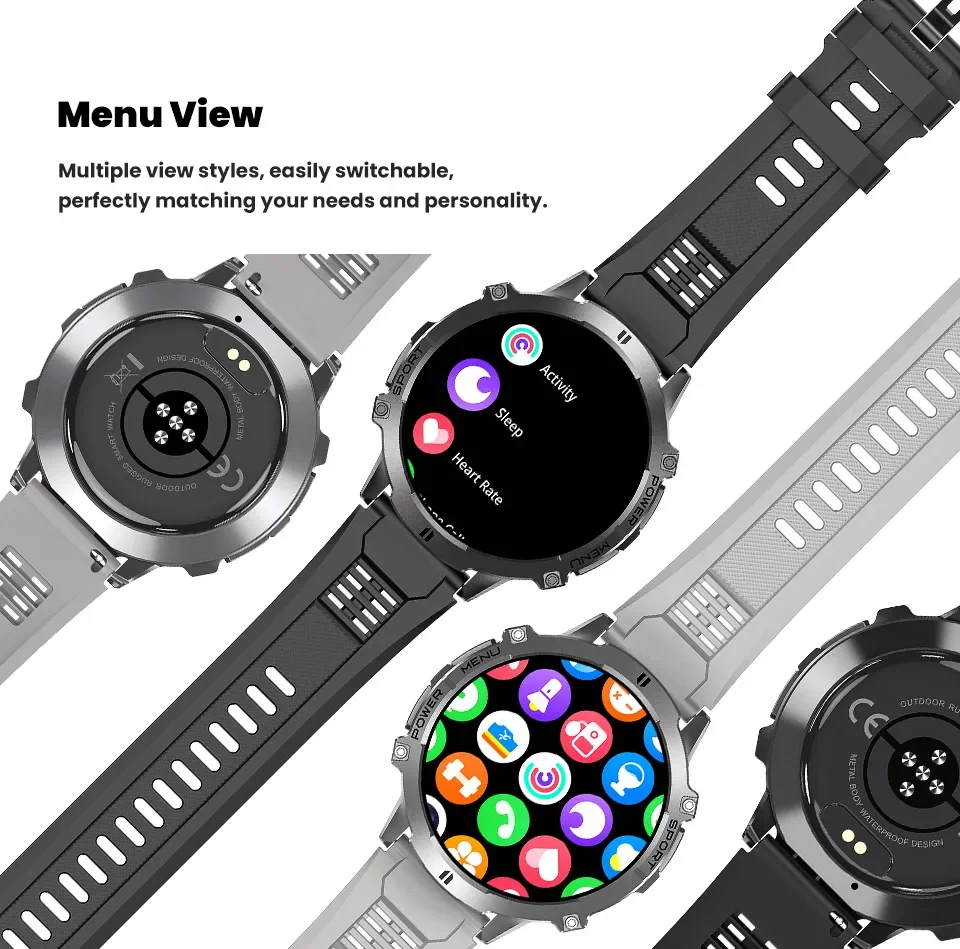 2026 Neue TANK X3 1000mAh Akku Smartwatch für Herren 10ATM Wasserdicht Schwimmen GPS-Verfolgung 1,75" AMOLED HD Anruf Sport-Smartwatch Militär – Detail 15