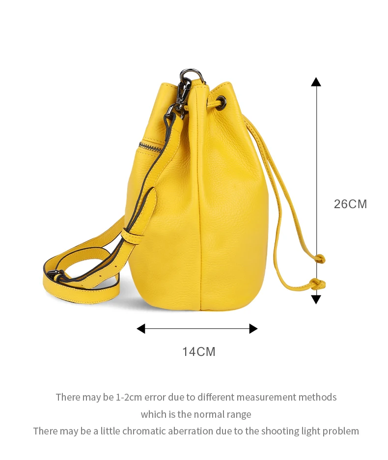 New Genuine Leather Bag, Bucket Bag, Multifunctional Handheld Small Handbag, Fashionable Single Shoulder Crossbody Bag For Women