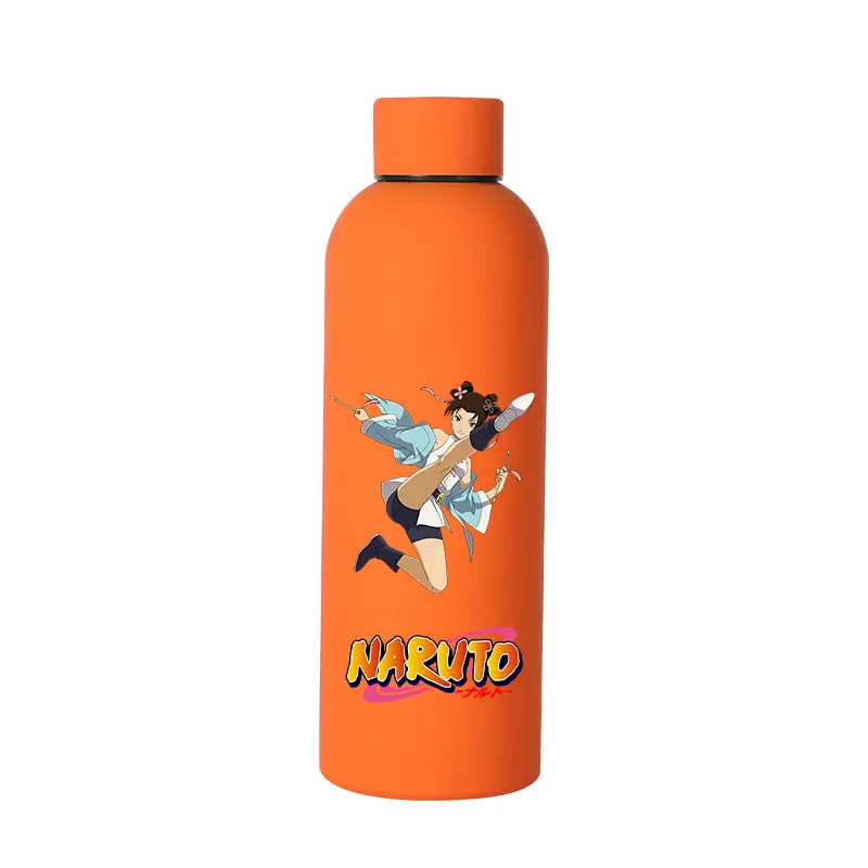 Naruto Sports Small Mouth Bottle Insulated Cup Colour Double-layer Vacuum Stainless Steel Coffee Frosted Bottle Uchiha Sasuke