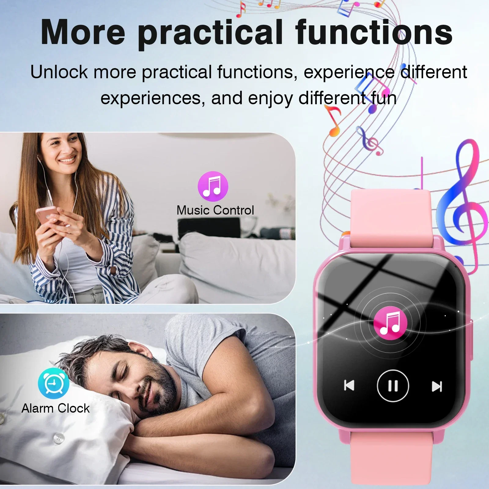 Kids Smart Watch That Saves Sweet Memories - Wireless Call, Music, Custom Wallpapers, Photo Album & Sedentary Reminder