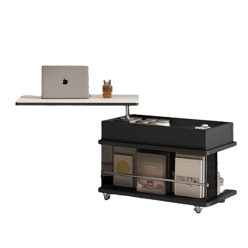 Modern simple liftable coffee table rock slab household multi-functional sofa small side table small apartment bedside cabinet