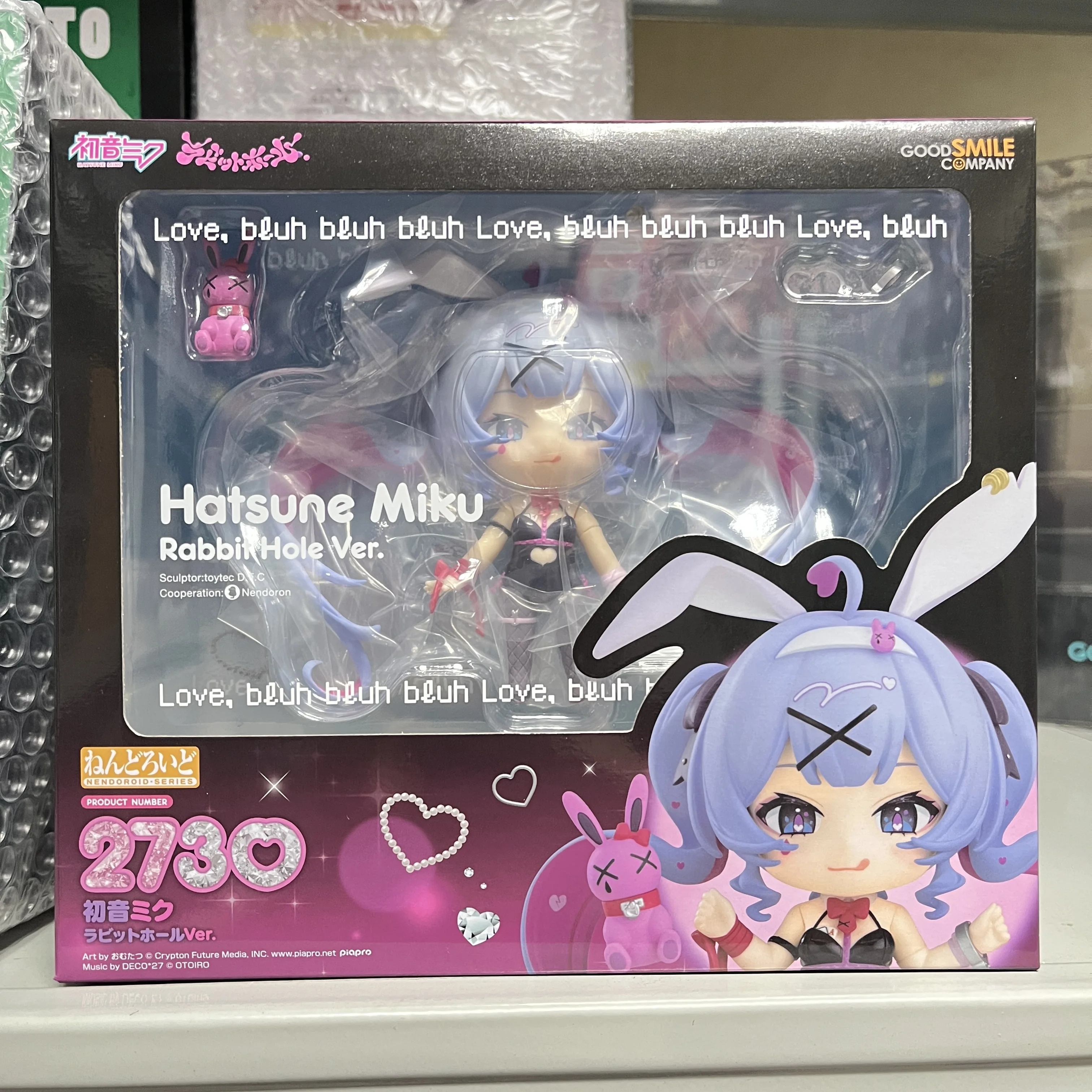 Original Anime Character Vocal Series 01 Hatsune Miku Rabbit Hole Action Figure Toys PVC Model Collection Animation 2730 Doll