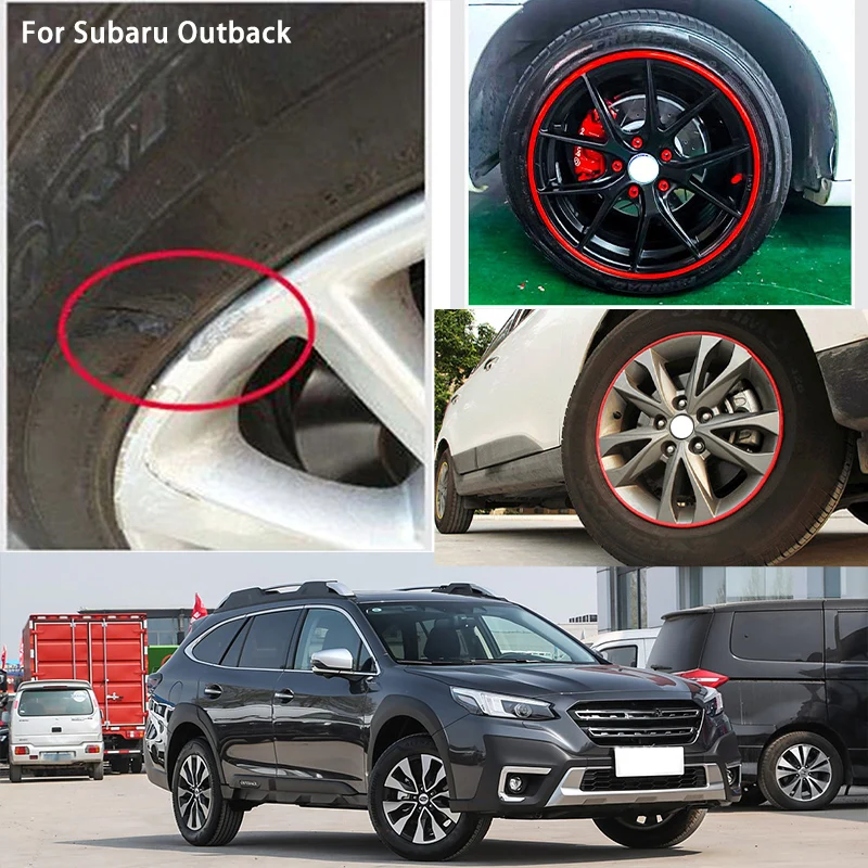 

For Subaru Outback Car Wheel hub Protective Ring wear-resistant decoration parts tire anti-leakage anti-collision rubber strip