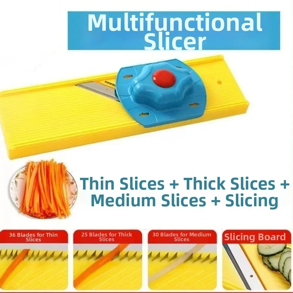 

Manual Vegetable Cutter Plastic Stainless Steel Vegetable Chopper with Hand Protector Speedy Slicing Kitchen Slicer