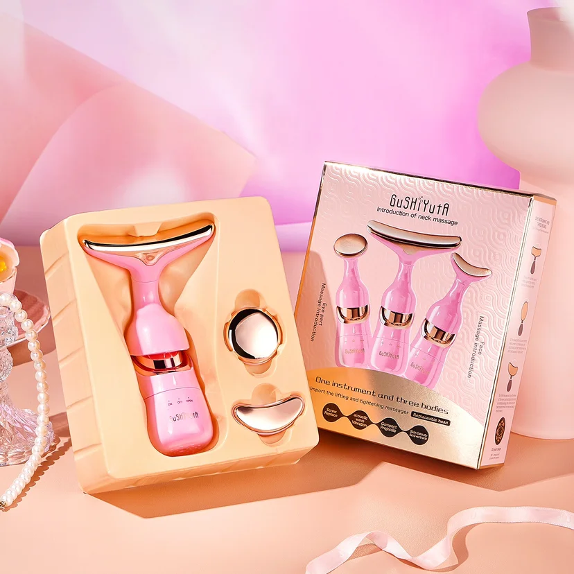 บ้านสามร่างกายนําเข้ายกและกระชับเครื่องมือนวด Sonic การสั่นสะเทือน Fade Fine Lines Home เครื่องมือความงามเครื่องมือ