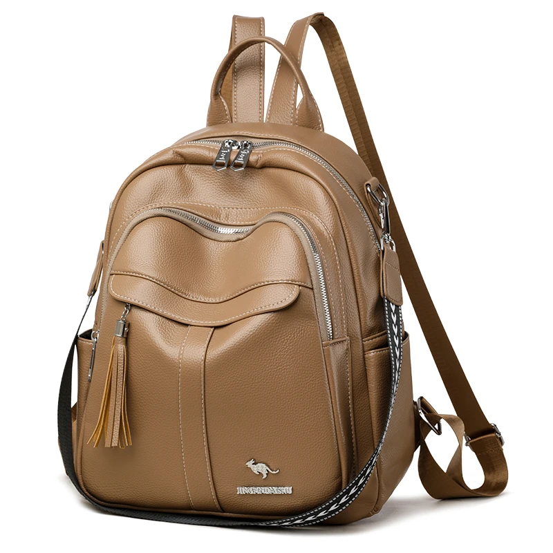 

Модный повседневный женский рюкзак из искусственной кожи в стиле ретро 2026, милая универсальная дорожная сумка высокого качества, новые лаконичные школьные сумки большой вместительности