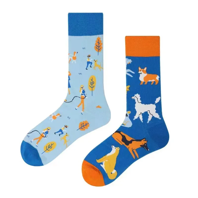 Neue Frühling Und Sommer Paare Skateboard Sox Kreative Abstrakte Kunst Harajuku Hip Hop Straßen Flut Socken Bunte Lustige Socken – Detail 2