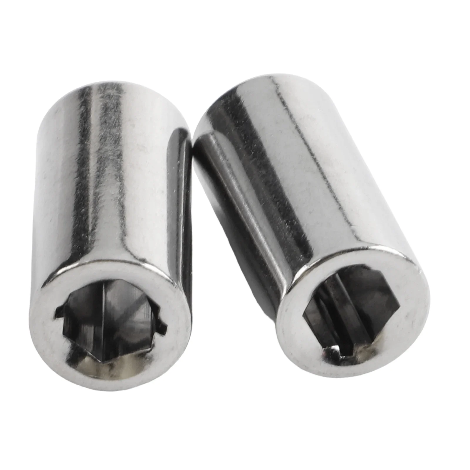 2PCS 1/4in Square Drive To 1/4 Hex Socket Bits Converter Screwdriver Bit Adapter For Screwdriver Bit Socket Adapter Step Drill
