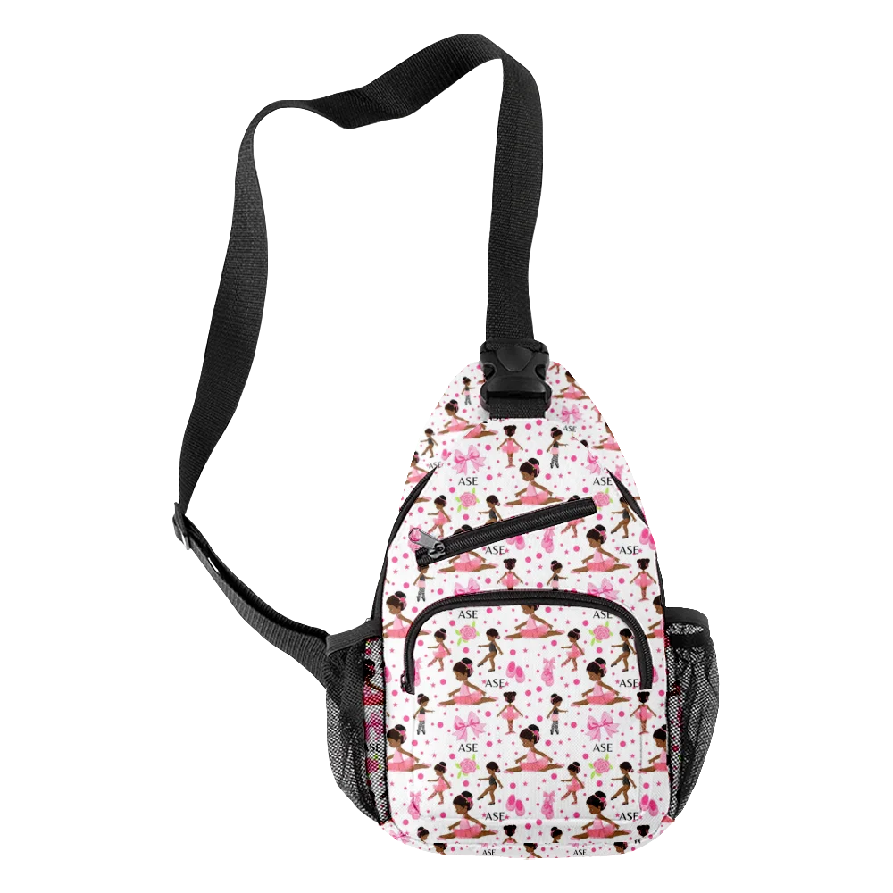 

Harajuku Popular Cool African Girls Crossbody Chest Bags Oxford Waterproof Boys/Girls Sports Travel Bag 3D Print Shoulder Bags