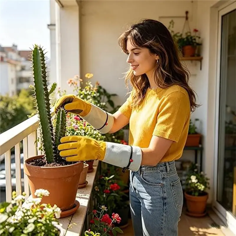 AC88-Gardening Gloves Heavy Duty Long Design Protective Handwear For Landscaping Harvesting Mitten Thorn Safety Garden Glove