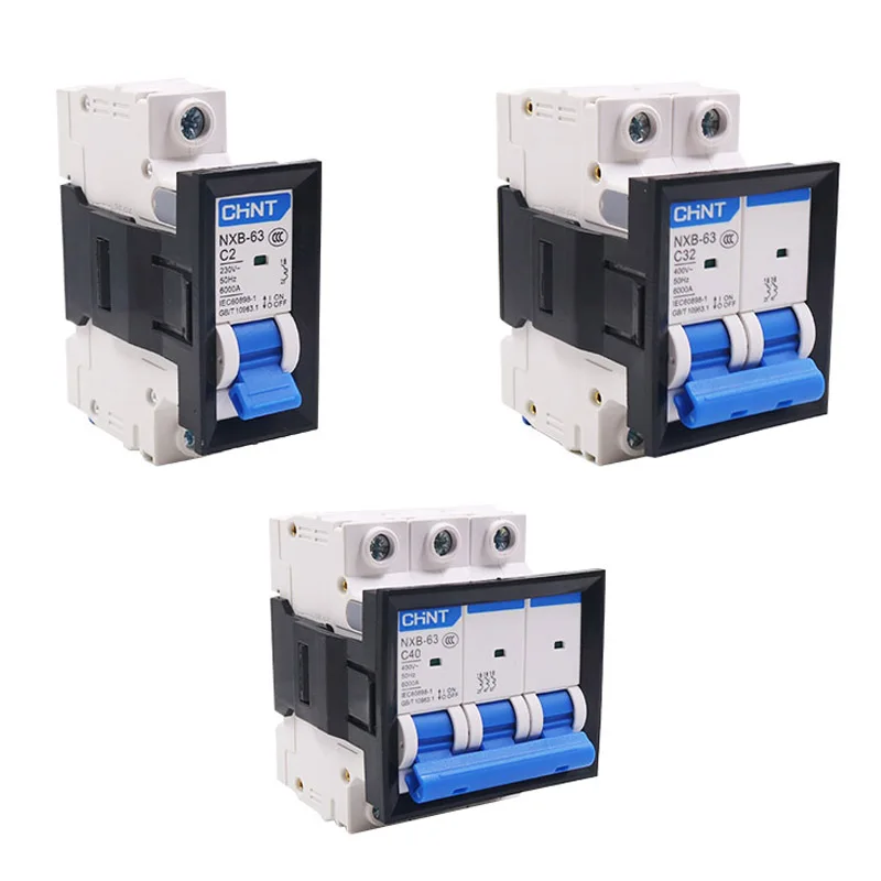 1-50pcs Miniature Circuit Breaker Panel Buckle 1P 2P 3P 4P Air Switch Buckle Mounting Bracket Fixed Frame Holes DZ47-63 NXB-63
