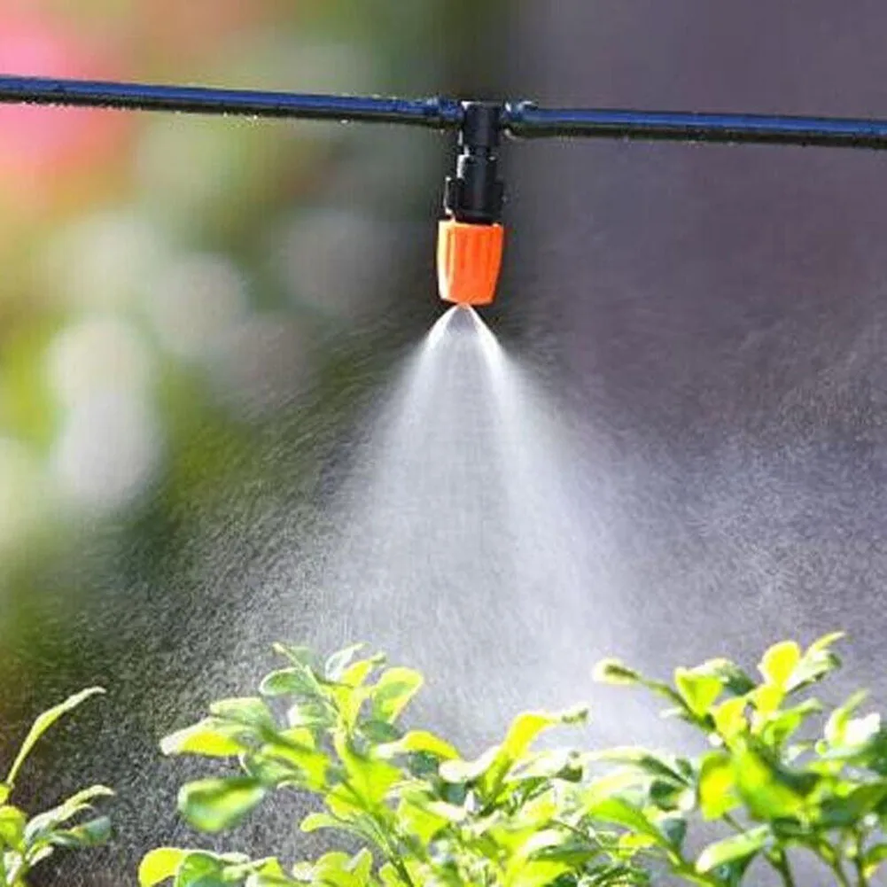 

20/50pcs Fog Nozzles Irrigation Kit Garden Automatic Spray Misting Plant Watering System With PE Hose And Connector