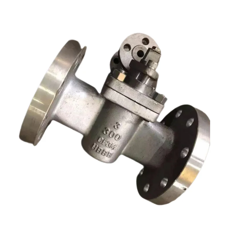 Stainless Steel 150 psi Flanged Handle Operator Plug Valve 3-way Flanged Plug Valves Class 1500 High-Temperature