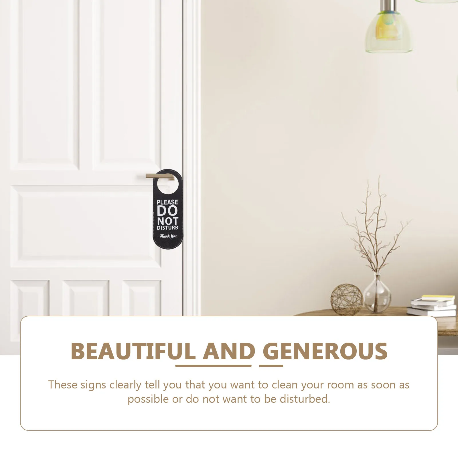 

Door Hanger Sign Double Sided Premium Pu Privacy Indicator For Office Hotel Bedroom Conference Room Not Disturb Please