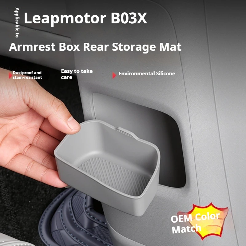 For Leapmotor B03X A10 Car Storage Box Behind Armrest Box Creative Silicone Cup Holder Automotive Interior Modify Accessories