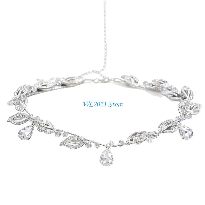 

G5GC Practical Rhinestones Hair Jewelry for Brides Wedding Accessory Secure Nonslip