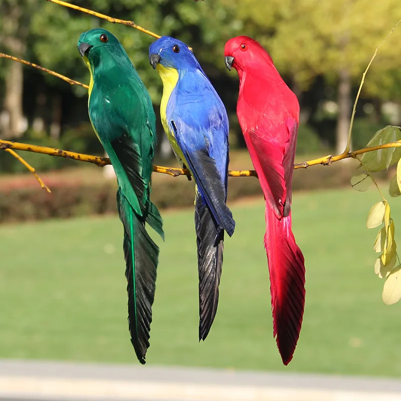 20cm Lifelike Cute Wild Animals Parrot Simulation Toys Soft 6 Doll Birthday Color Gifts Bird Children Kids Garden decoration