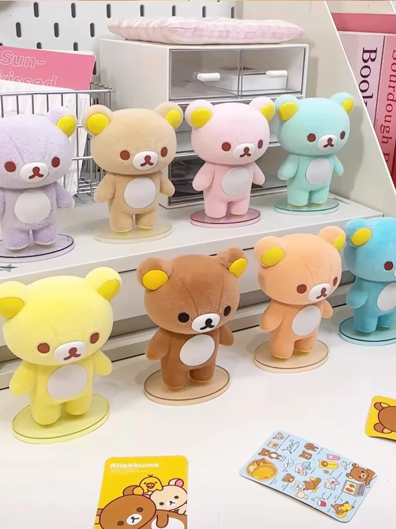 

[Предзаказ] Оригинальная коллекционная фигурка Rilakkuma из серии Sherbet Color Series в флокированной упаковке (слепая коробка), украшение для рабочего стола, предметы коллекционирования
