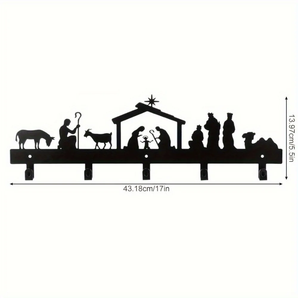 1 pc HELLOYOUNG - Enhance your mantel with Christmas stocking wall hanger. Hook bracket. Holiday decoration Santa, snowman