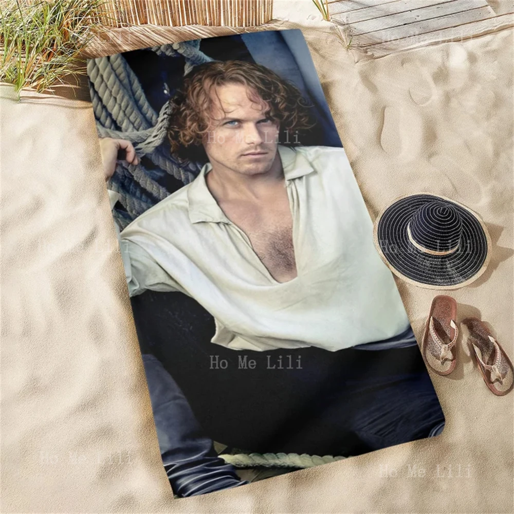 Sam Heughan Beach Towel Camping Summer Birthday Gifts Mothers Fathers Day Quick Drying Towel