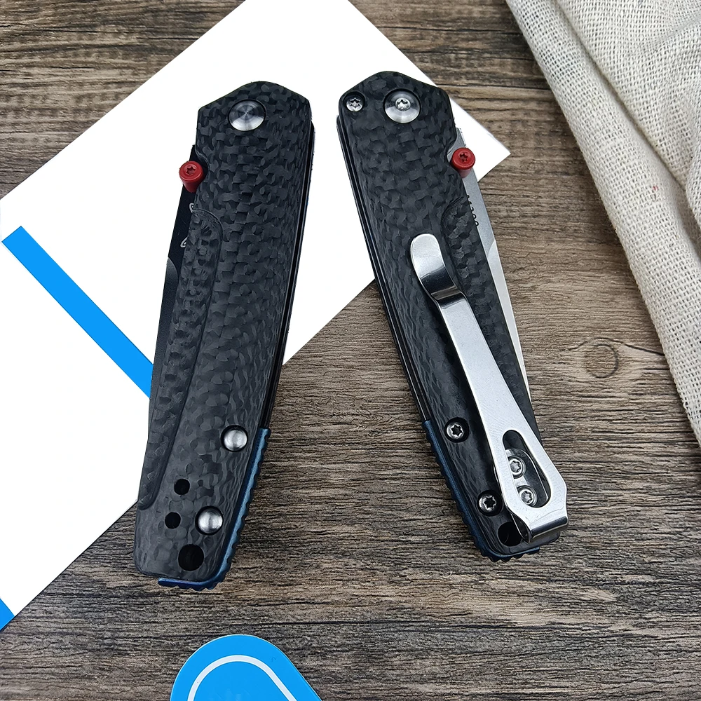 BM 485 Portable Multifunctional Folding Pocket Knife Carbon Fiber/ G10/ Nylon Fiber Handle Sharp Outdoor Hunting Survival Knives