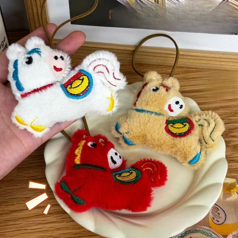 

Cute Plush Horse Keychain Cartoon Zodiac Pendant Soft Toy Bag Charm Accessories