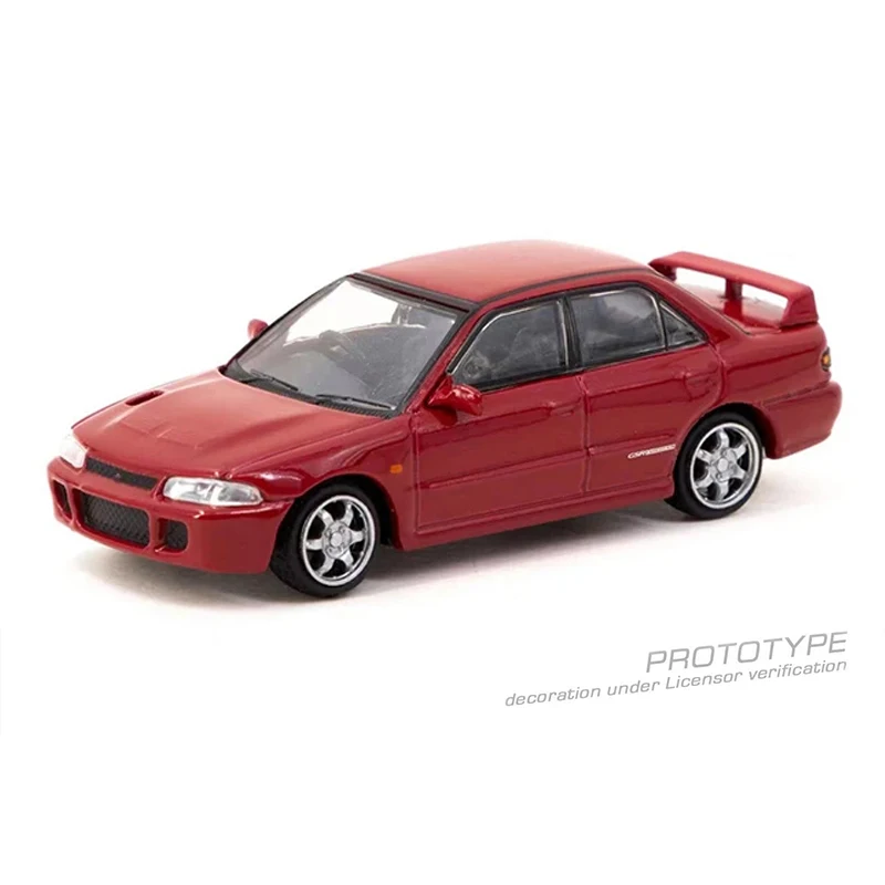 

1:64 TW Lancer GSR Evolution Red Diecast Коллекционная модель автомобиля, миниатюрные игрушки Tarmac Works