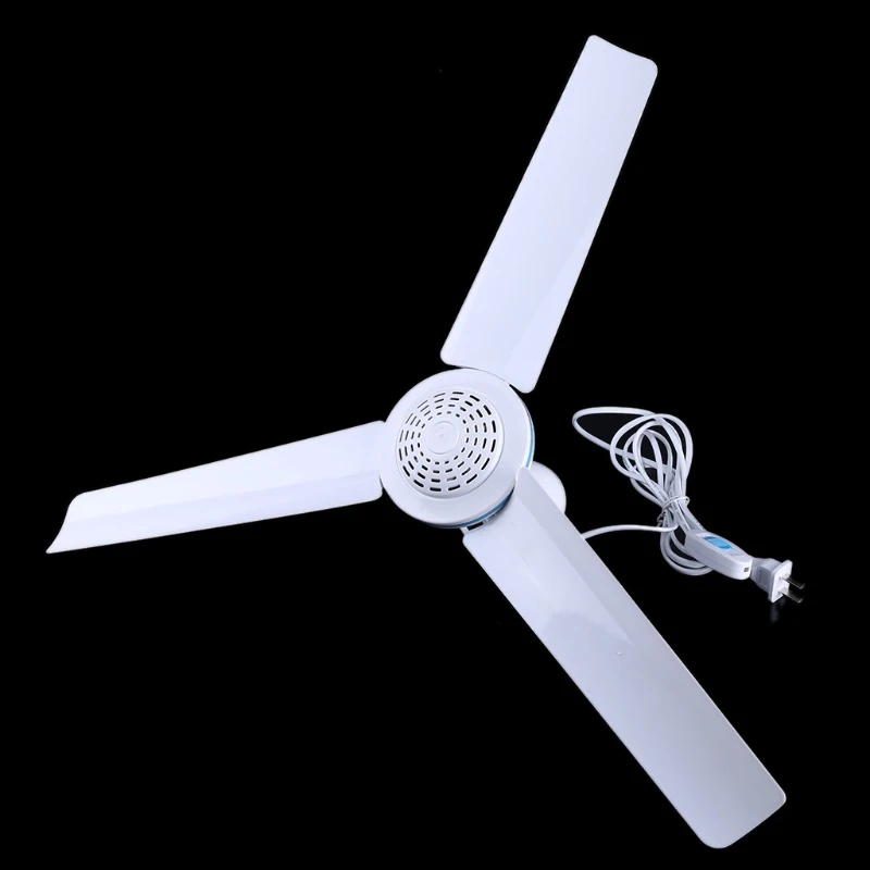 AC 220V 50Hz 15.7 to 41 inch Silent Ceiling Fan Mute Electric Hanging Fan with Switch for Dining Living Room Home Bed Dormitory