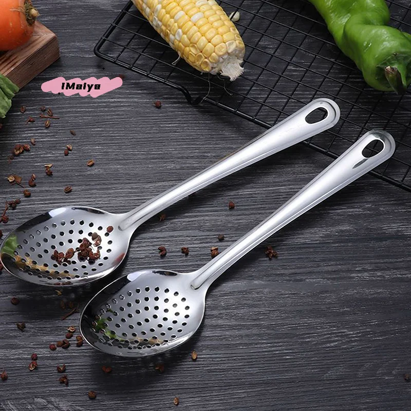 Coador de sopa de aço inoxidável 201, escorredor de alimentos com alça, coador de cozinha, utensílios de cozinha, 1 peça