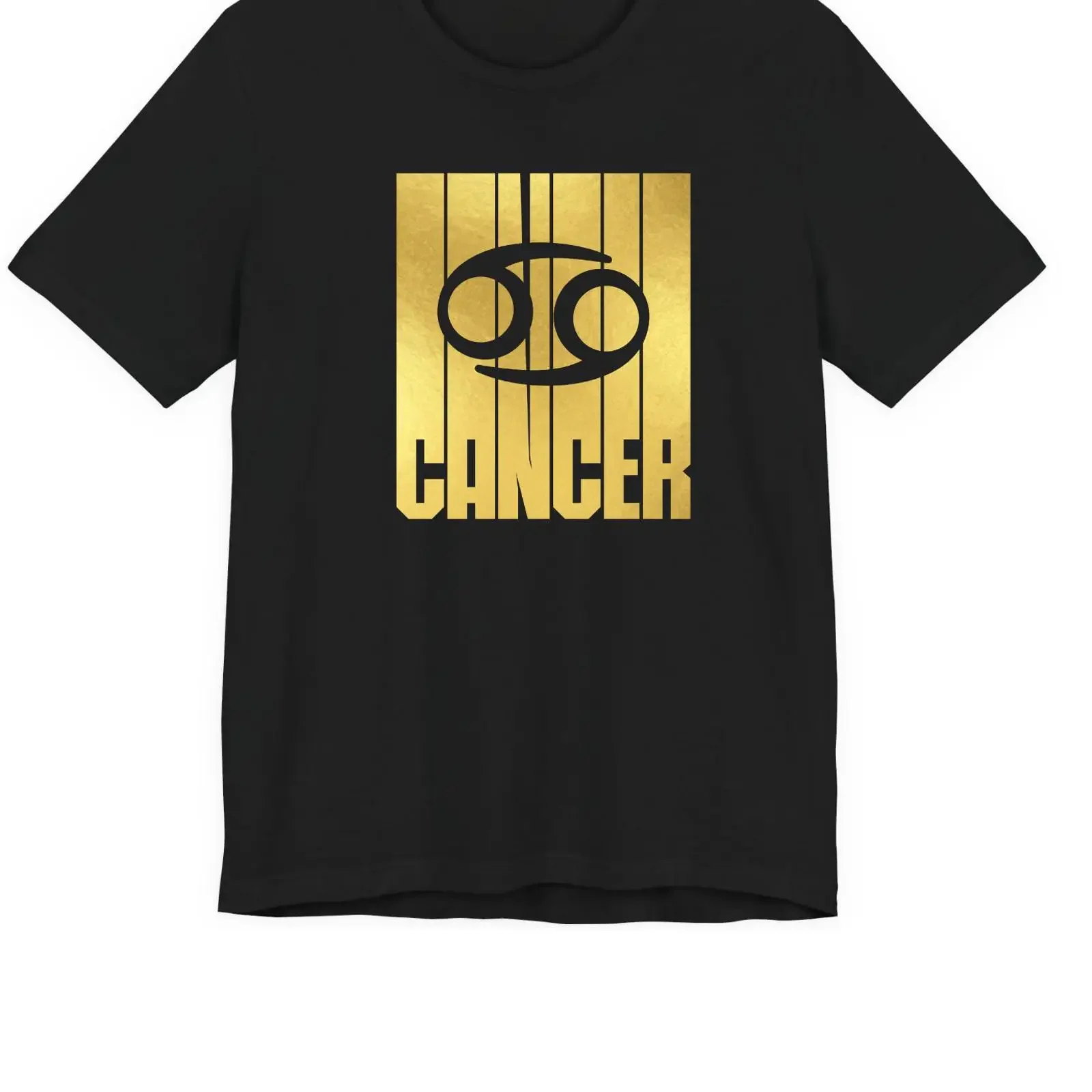 Womens Zodiac sign tee gold and black astrology shirt birthday star gift for her vintage Washed Top For Everyday Wear