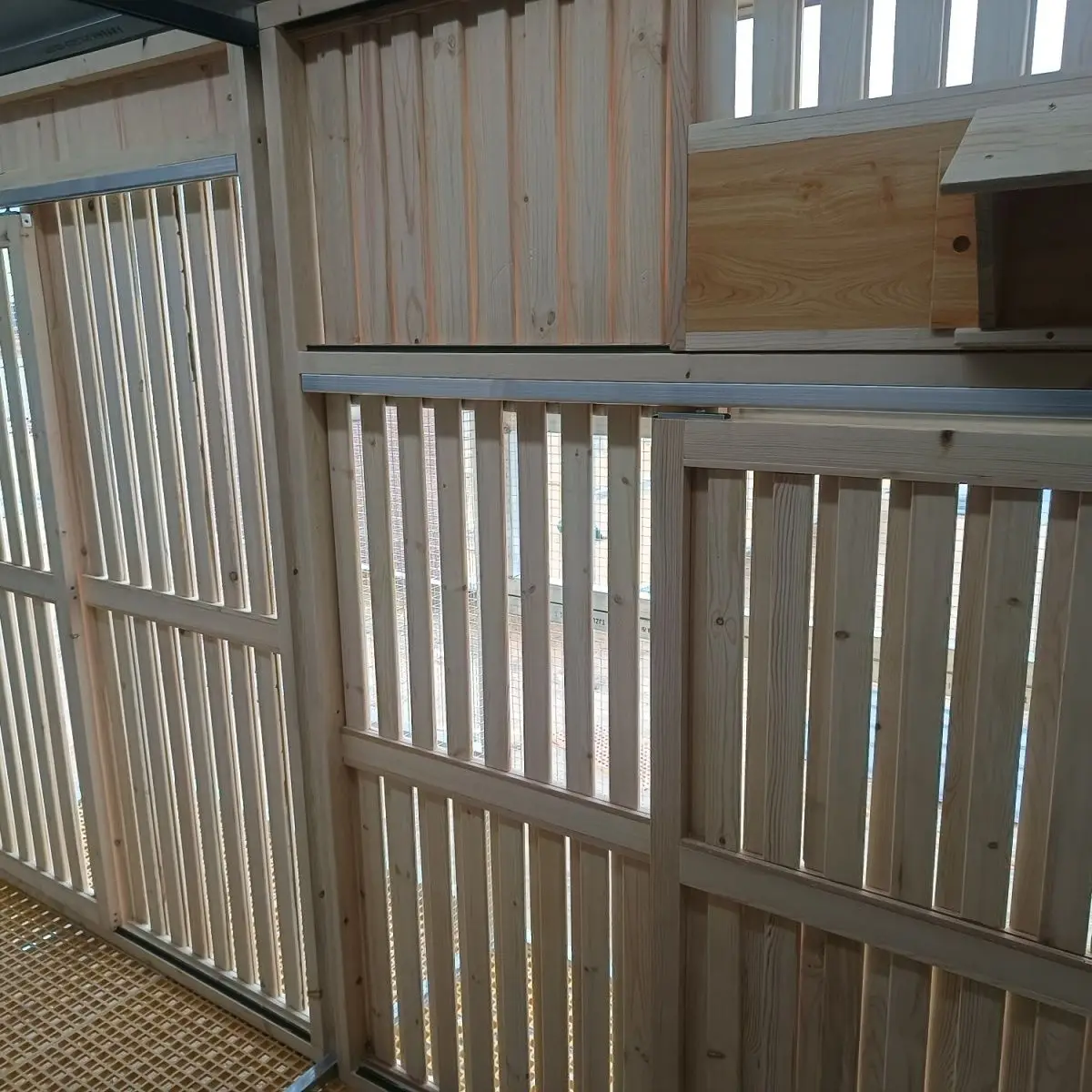 Composite panel spire front face wooden light shelter pigeon cage