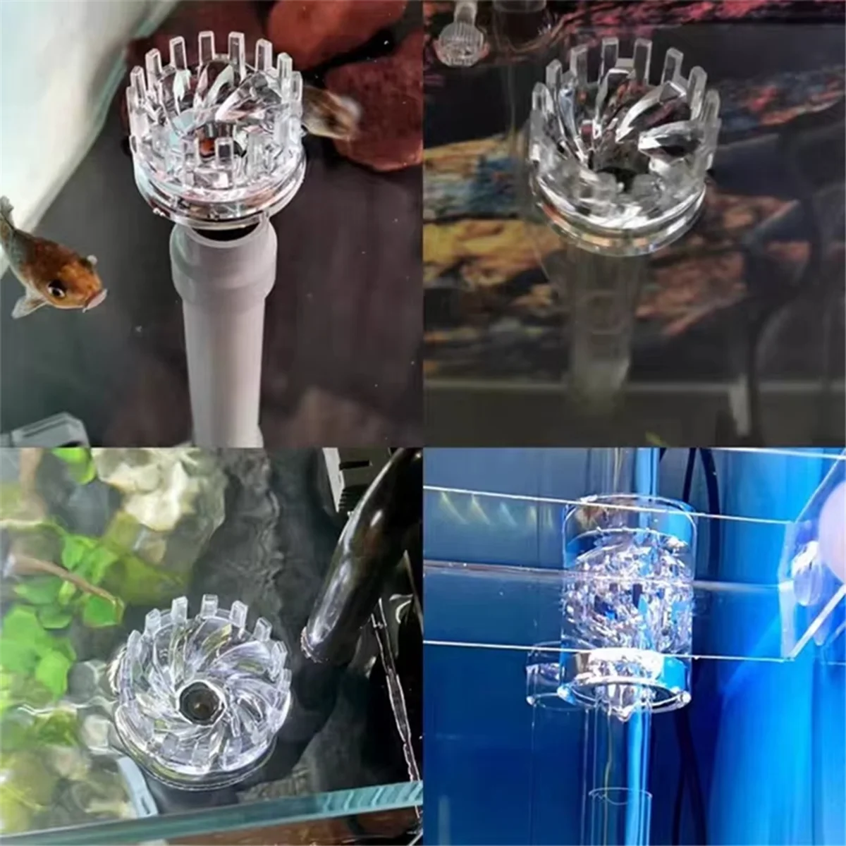 

AA25 Clear Aquarium Skimmer Pipe Spins Inflow Outflow Water Plant Tank Filter Cleaning Fish Tank Accessories 20mm