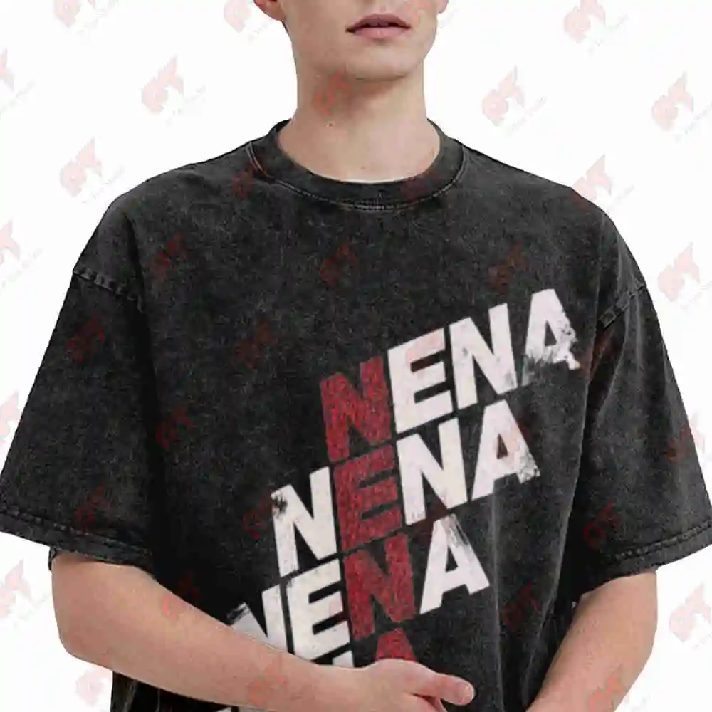 Nena Bling Funny Vintage Washed Tee Pure Cotton T-Shirt