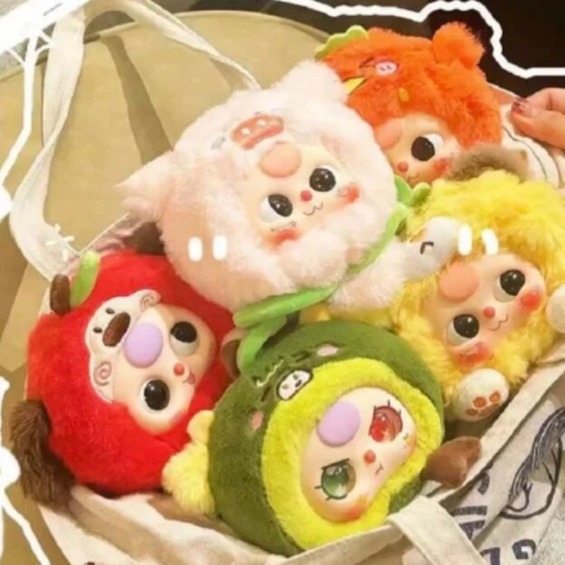 Echte Baby Drie Blind Box Echt Verwond Je Serie Pluizige Tas Fruit Decoratie Pop Mystery Box Trendy Verrassing Kindergeschenken