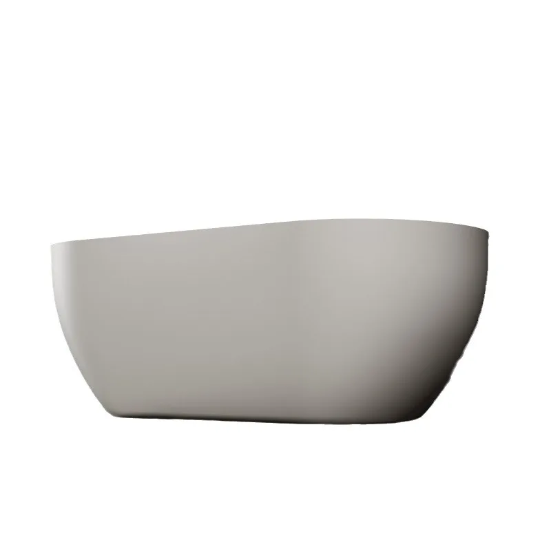 

Artificial stone bathtub freestanding household small apartment oval double light luxury European bathtub