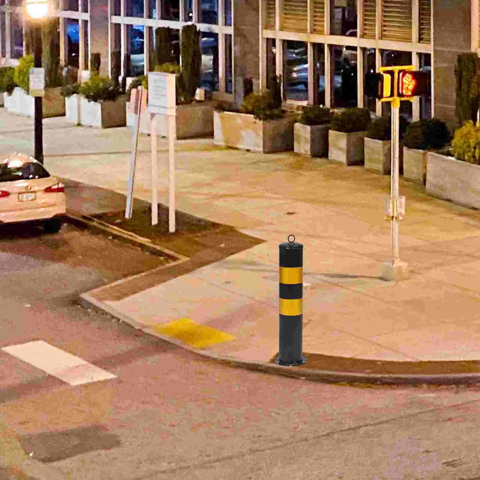 Imagem -04 - Poste de Aviso Barricadas Cones de Construção Entrada de Automóveis Segurança Tráfego Poste de Amarração Guarda Barreira Cerca